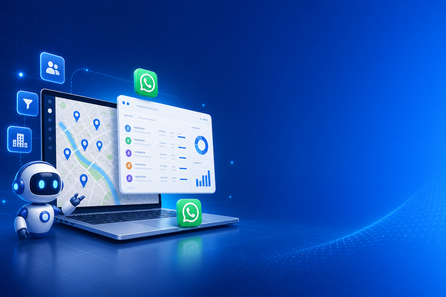 Gestor organizando o funil de vendas no CRM